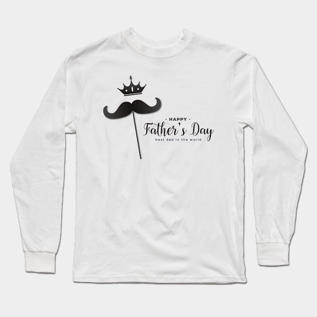 Happy Fathers Day T-Shirt Long Sleeve T-Shirt by Design Storey